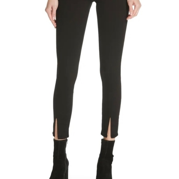 𝅺FRAME Le high Skinny jeans black w/ front slit zippers sz 23  EUC - Picture 1 of 8